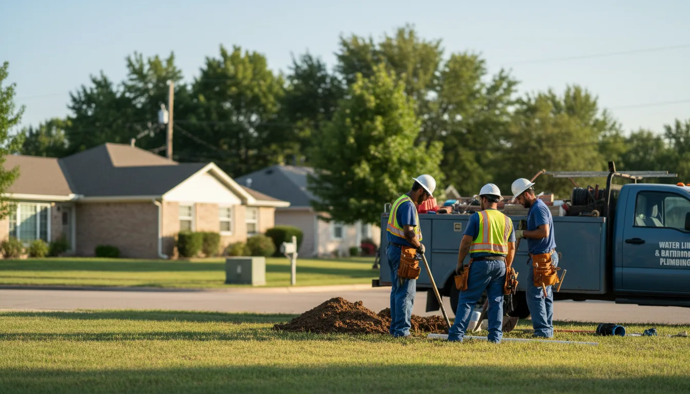 Residential water line and bathroom plumbing service in Llano, TX